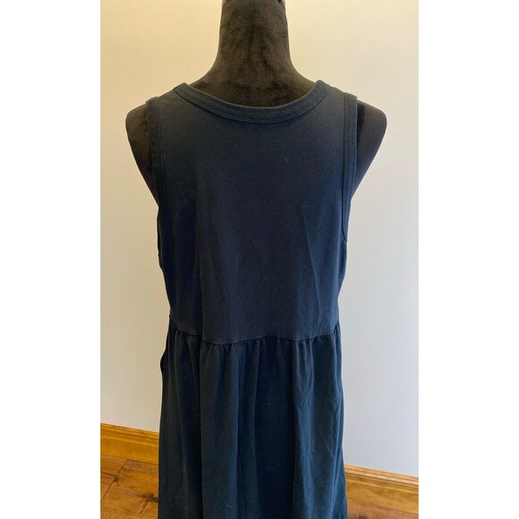 A New Day Tank Dress Sleeveless Plus Size XL Black  Gathered Waist Flattering On - Picture 6 of 11